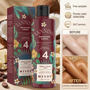 OEM ODM Lotion <span class=keywords><strong>solaire</strong></span> <span class=keywords><strong>de</strong></span> <span class=keywords><strong>bronzage</strong></span> légère et non grasse SPF4 SPF8 SPF15 Peptides hydratants résistants à l'eau pour le visage et le corps - Product Image 1