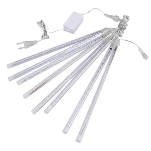 Meteor Shower Lights 8 Tubes 30cm In Falling Rain Fairy Solar String Lights For Holiday Party