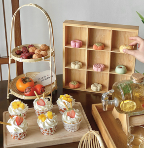 Wedding &amp; Party Supplies Bamboo <strong>Food</strong> Display Buffet Snack <strong>Stand</strong> &amp; Skewer Holder for Cocktail Parties Catering Events - Product Image 2