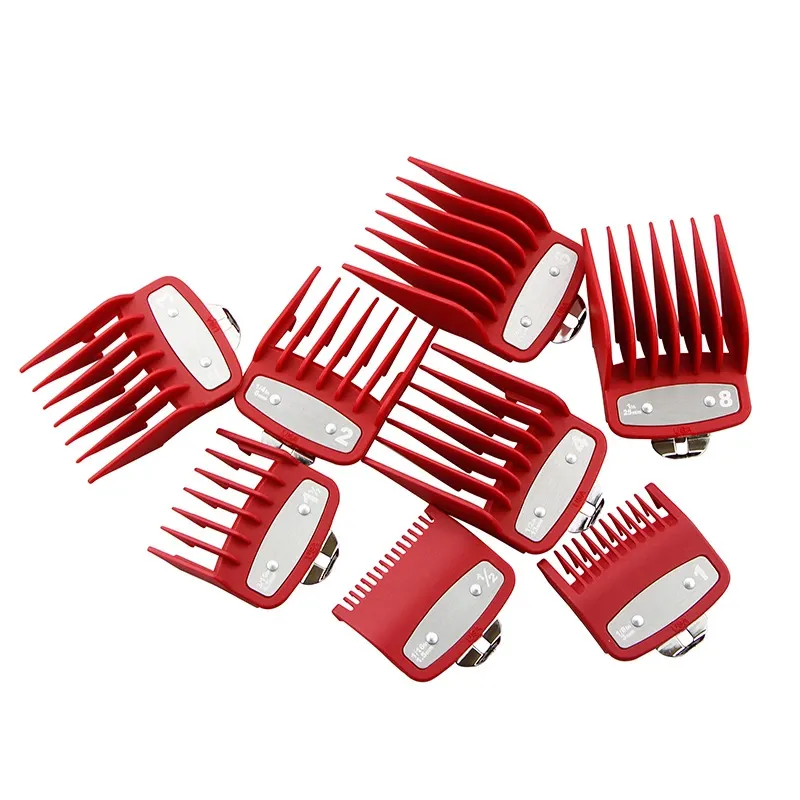 8 Color Professional Hair Trimmer/Clipper Guard Combs Guide Combs Coded Cutting Guides/Combs