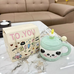 <span class=keywords><strong>Tazza</strong></span> in Ceramica con Motivo Carino per Uso Quotidiano, Contenitore per Acqua, <span class=keywords><strong>Tazza</strong></span> per Latte e Caffè, Regalo Souvenir per Compleanno e Festività per Migliore Amico - Product Image 6