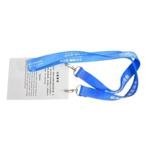 Etichetta in carta sintetica riciclabile a getto d'inchiostro per tessera <span class=keywords><strong>Vip</strong></span> Pass distintivo espositivo con cordino per evento - Product Image 1