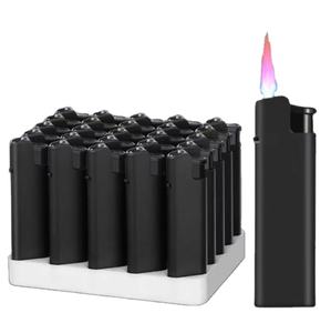 Briquet à gaz portable coupe-vent rechargeable en plastique avec logo personnalisé pour barbecue extérieur, cigares et fêtes - Product Image 5