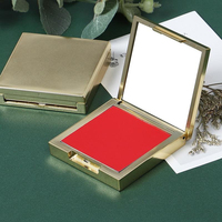 Palette de fard à joues crème vegan, haute pigmentation, longue tenue, avec miroir, logo personnalisé, marque privée, luxe doré, OEM ODM
