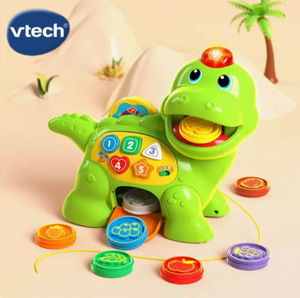 Jeu éducatif <span class=keywords><strong>VTech</strong></span> Greedy Dinosaur Feeding Game pour les enfants de 4 à 6 ans, ensemble de jeu en plastique pour la maison - Product Image 1