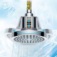 Pommeau de douche pluie haute pression anti-colmatage de 7 pouces Filtre à eau d'installation facile pour robinet de salle de bain à eau dure Toilettes