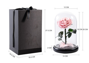 Aniversario, <span class=keywords><strong>Bella</strong></span> <span class=keywords><strong>bestia</strong></span> romántica, flor para siempre, encantada, Mini cúpula <span class=keywords><strong>de</strong></span> cristal, rosas eternas que dura más <span class=keywords><strong>de</strong></span> un año - Product Image 6