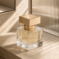 Capuchon de parfum carré en Zamak, logo personnalisé, couvercle en alliage de zinc, couvercle de flacon de parfum de luxe