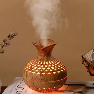 <span class=keywords><strong>Mini</strong></span> umidificatore silenzioso USB Design creativo fiore in venatura del legno macchina per aromaterapia aria colorata per la casa - Product Image 4