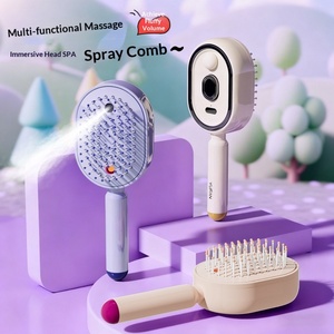 2-in-1 USB Mist <b>Spray</b> Hair Brush with 650nm Red Light Retractable Bristles & One-Touch Cleaning Portable Hair Care Tool - Product Image 3