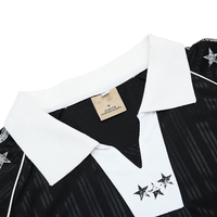 T-shirt à manches courtes de style sportswear imprimé lettres, boutonné, style américain, tendance, pour hommes et femmes, design streetwear