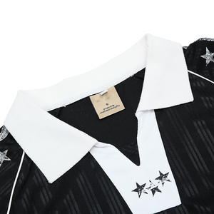 Camiseta de Manga Corta con Botones Estilo Americano, Estampado de Letras, Estilo Deportivo, Diseño Moderno para <span class=keywords><strong>Hombre</strong></span> y Mujer - Product Image 3