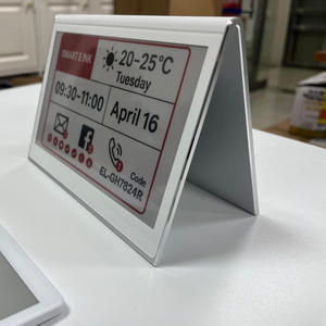 Custom 7.5 Inch Bluetooth Double <b>Side</b> Nameplate E Ink Display Meeting Epaper Digital E-Ink Badges Smart <b>Table</b> Name Plate Card - Product Image 1