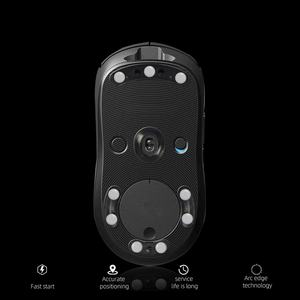 Almohadillas Adhesivas Redondas Rojas para Ratón, Patines de Ratón Universales de Vidrio, PTFE Antideslizante, <span class=keywords><strong>Pies</strong></span> de Ratón con Puntos Pequeños - Product Image 2