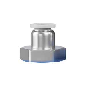 <b>Quick</b> Coupler Pneumatic <b>Connector</b> Internal Thread Nickel Plated Copper Straight Through Air Hose Fitting PCF4 M5 01 02 03 04 - Product Image 1
