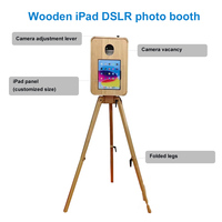 Photomaton en bois blanc moderne de haute qualité, facile à installer, avec trépied réglable, portable, étanche, impression instantanée