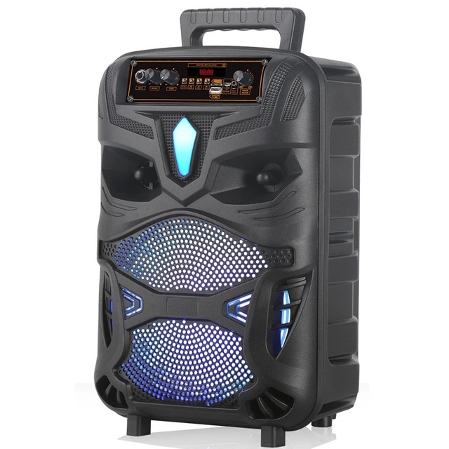 Promotion 8 Inch Portable Mini BT Speaker Ambient Light USB for Outdoor Home Karaoke Parties Trolley Parties Small Gift