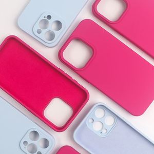 Coque de téléphone en silicone liquide de couleur unie tendance en gros, bleu, design élégant et luxueux, protection antichoc pour A50 - Product Image 2