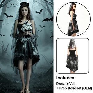<span class=keywords><strong>Costume</strong></span> de mariée vampire <span class=keywords><strong>pour</strong></span> femme adulte, <span class=keywords><strong>pour</strong></span> fête costumée <span class=keywords><strong>d</strong></span>'<span class=keywords><strong>Halloween</strong></span>, <span class=keywords><strong>d</strong></span>éguisement de cosplay - Product Image 3