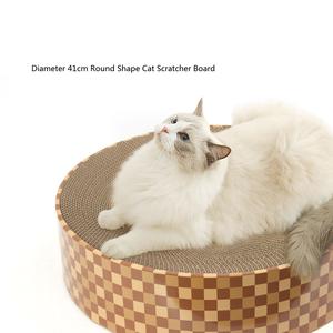 Prix de gros pour commande en vrac : Fournitures écologiques pour animaux de compagnie en papier, vente en gros usine, griffoir pour chat en carton ondulé en forme de bassin à motif damier - Product Image 3