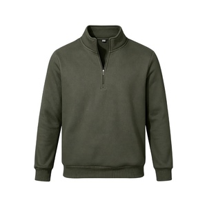 Pullover da <span class=keywords><strong>uomo</strong></span> in cotone 100% con Zip a tinta unita a manica lunga <span class=keywords><strong>felpe</strong></span> in pile leggere per le <span class=keywords><strong>taglie</strong></span> invernali XL - Product Image 6