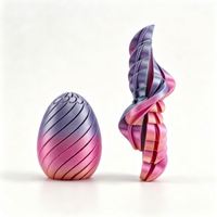 Office Desk Toy 3D Printed Spiral Fidget Egg Biodegradable PLA Material Smooth Spiral Twist Premium Stocking Stuffer Gift Dec