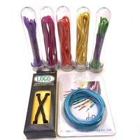 Lacets ronds cirés multicolores avec texte imprimé, emballage individuel en tube, cordon ciré de remplacement pour baskets