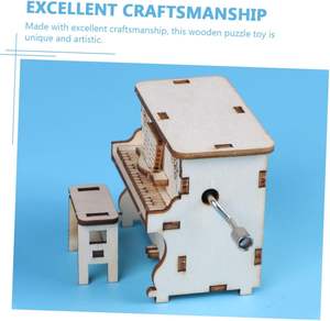 Boîte à musique en bois pour piano, jouets, assemblage de puzzles 3D, kits d'<span class=keywords><strong>expériences</strong></span> <span class=keywords><strong>scientifiques</strong></span> - Product Image 2