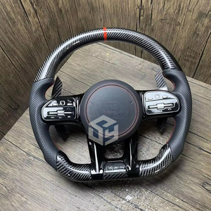 <span class=keywords><strong>Volant</strong></span> en fibre de carbone personnalisé pour Mercedes Benz <span class=keywords><strong>AMG</strong></span> GLC GLE450 <span class=keywords><strong>A45</strong></span> C43 C63 C450 S63 E63 W205 W213 W222 A250 Pièces automobiles - Product Image 1