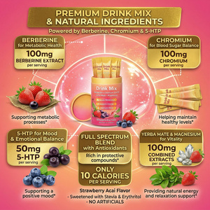 Berberina, Cromo, Magnesio, 5-HTP, Yerba <span class=keywords><strong>Mate</strong></span> en Polvo, Suplementos Herbales para Hombres y Mujeres, Marca Privada, OEM, Venta al Por Mayor - Product Image 4