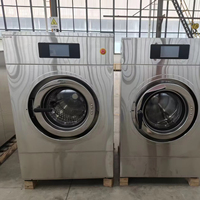 Lavadora-Extractora Eléctrica Totalmente Automática de 12-30 kg, Control PLC, Centrifugado de Alta Velocidad, Acero Inoxidable, Lavadora Comercial