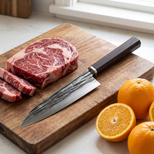 Set di 3 Coltelli da Cucina Giapponesi con Manici in Legno di Ebano Africano Ottagonale - Product Image 3