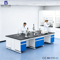 Table de laboratoire en résine époxy pour laboratoires d'enseignement et d'essais industriels, mobilier de laboratoire modulaire