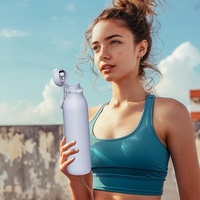 Frasco de vacío con aislamiento de doble pared de acero inoxidable de 32oz, tapa AUTOPOP, botella de agua portátil para gimnasio para adultos para acampar