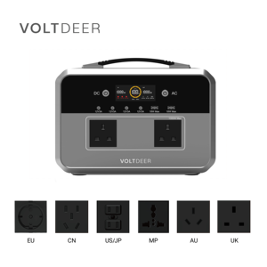 สถานีไฟฟ้าพกพา VOLTDEER 1008Wh 1000W แบตเตอรี่ LiFePO4 ชาร์จพลังงานแสงอาทิตย์ สำหรับกรณีฉุกเฉิน - Product Image 1