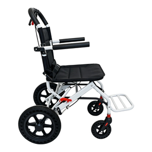 Medical Manual Wheelchair Foldable Patient Transport Mobility Chair with Flip Back Armrest for Hospital Clinic Rehabilitation
