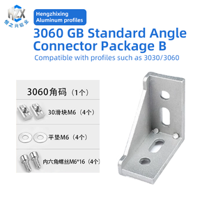 Connecteur à <span class=keywords><strong>angle</strong></span> droit de 90 degrés de profil en aluminium industriel de la norme européenne 3030 avec des accessoires de support de triangle - Product Image 4