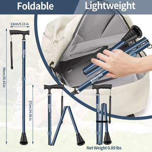 Nuovo Arrivo: Bastone da Passeggio Pieghevole Regolabile, Punta Rinforzata per <span class=keywords><strong>Tutti</strong></span> i Terreni, Nuovo Stile 2025 - Product Image 4