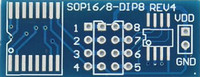 Adaptor Programmer JQW SOP16/8-DIP8 REV4 SOP16 SOP8 ke DIP8 1.27mm ke 2.54mm untuk Pengujian EEPROM Flash Harga Asli