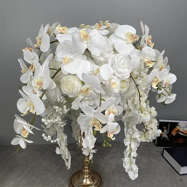 Prezzo a buon mercato decorazione di nozze tavolo lotti fiori artificiali orchidea disposizione fiore di seta fiore palla centrotavola per evento