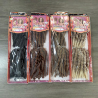 Extensions de cheveux synthétiques à texture naturelle et douce, tresses pré-bouclées, 2x Havana Curl, coiffure tressée, cheveux faciles à tresser