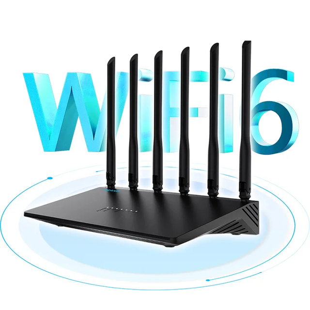 Smart Hot Sale Latest Wireless Router OpenWrt Support MESH Networking Firewall Customized External Antenna 6-Port WiFi 6 WEP VPN