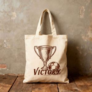 Customized High Quality <b>Canvas</b> Tote Bags with <b>Football</b> Pattern <b>Canvas</b> Gift Bag Shopping Bag for Company Events Product Promotion - Product Image 1
