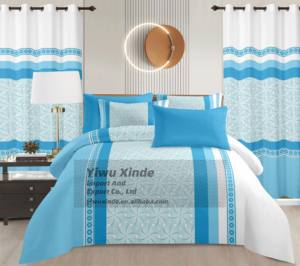 Ensemble de literie floral de luxe Collection de draps de lit King Size 8 pièces avec <span class=keywords><strong>drap</strong></span> et <span class=keywords><strong>drap</strong></span> housse pour la conception moderne de la chambre principale - Product Image 4