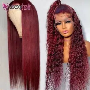 Peruca de cabelo humano virgem brasileira, peruca de cabelo humano sem cola 360 Full Straight HD, peruca frontal de renda para mulheres negras