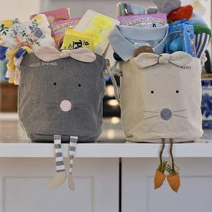 Bolsas <span class=keywords><strong>de</strong></span> Tela Bordadas con Conejitos para Recuerdos <span class=keywords><strong>de</strong></span> Fiesta <span class=keywords><strong>de</strong></span> Pascua, Decoraciones, Bolsas <span class=keywords><strong>de</strong></span> Almacenamiento con Conejitos para <span class=keywords><strong>la</strong></span> Búsqueda <span class=keywords><strong>de</strong></span> Huevos <span class=keywords><strong>de</strong></span> Pascua - Product Image 4