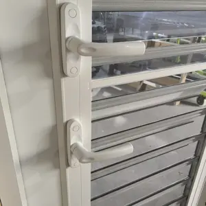 Hurricane Proof Australian Standard All Aluminum Design Waterproof Outdoor Louver Doors For Houses