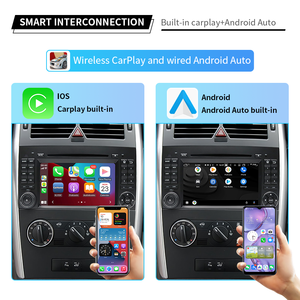 Беспроводная автомобильная стереосистема Apple CarPlay и <span class=keywords><strong>Android</strong></span> 2DIN для W169/W245/W639/W906 2012 с GPS-навигацией 4G LTE Wi-Fi - Product Image 4