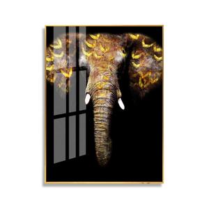 لوحة جدارية مخصصة بتصميم حيوانات من الألومنيوم مؤطرة بصور الفيل - Product Image 2