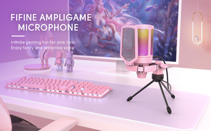 <span class=keywords><strong>ไม</strong></span>โครโฟน A6V สำหรับนักเล่นเกม <span class=keywords><strong>fifine</strong></span> RGB <span class=keywords><strong>ไม</strong></span>โครโฟนตั้งโต๊ะแบบสตรีมสด<span class=keywords><strong>ไม</strong></span>โครโฟนสตูดิโอพอดคาสต์สำหรับเล่นเกม - Product Image 2